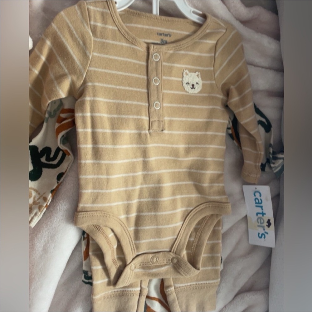 Carter's infant Bear design 3pc set NWT